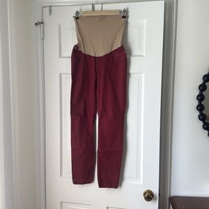 Maternity DL 1961 red / maroon skinny stretch jeans